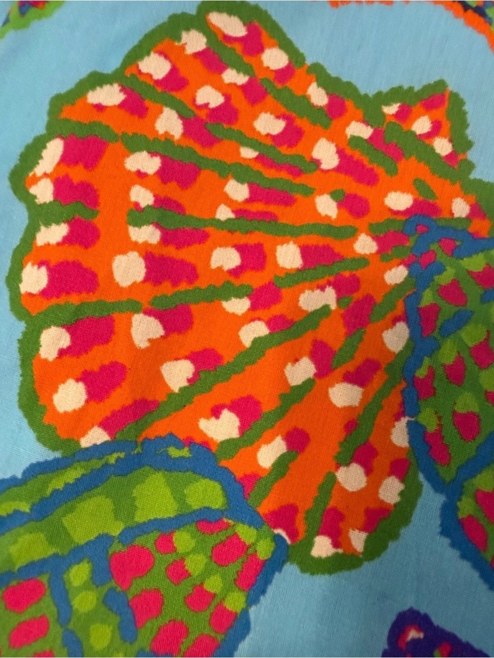THML Turquoise Multicolor Shell-Print Blouse - Picture 4 of 4